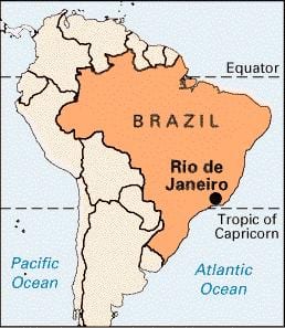Rio de Janeiro, în brazilia hartă