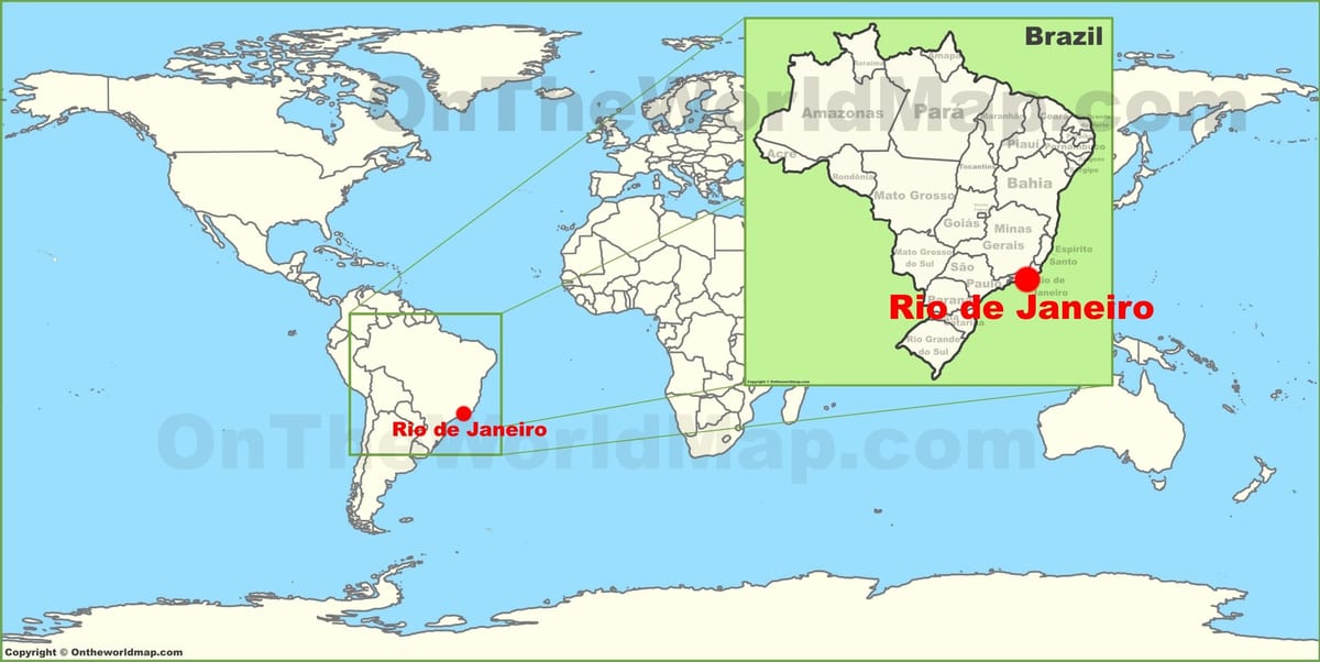 harta lumii de la Rio de Janeiro, brazilia