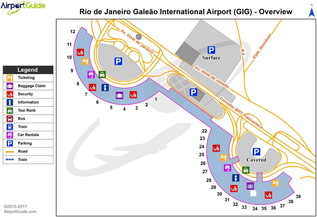 Rio de Janeiro aeroport hartă