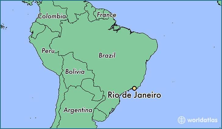 harta Rio de Janeiro, brazilia