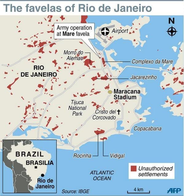 favela harta Rio de Janeiro