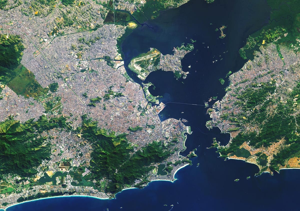 harta prin satelit de la Rio de Janeiro