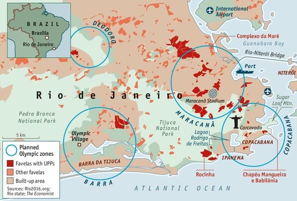 harta de siguranță de la Rio de Janeiro