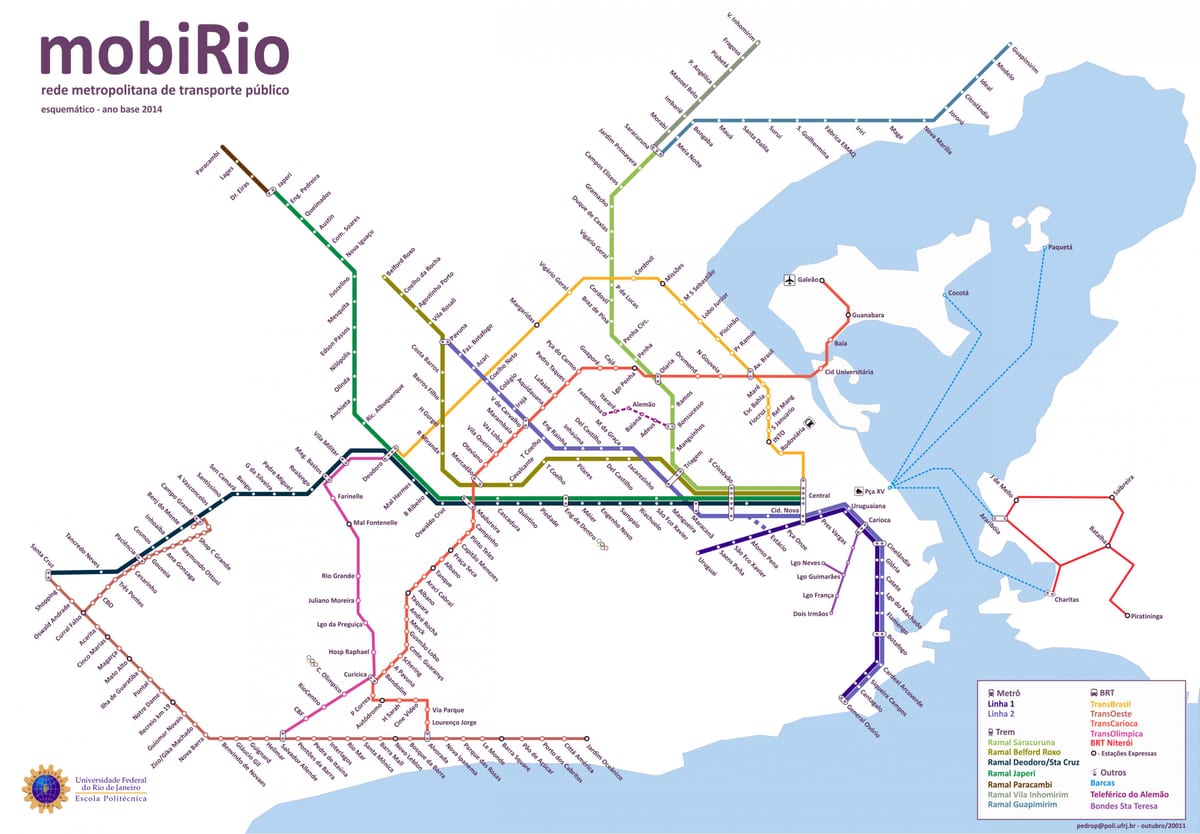 harta transport public Rio de Janeiro