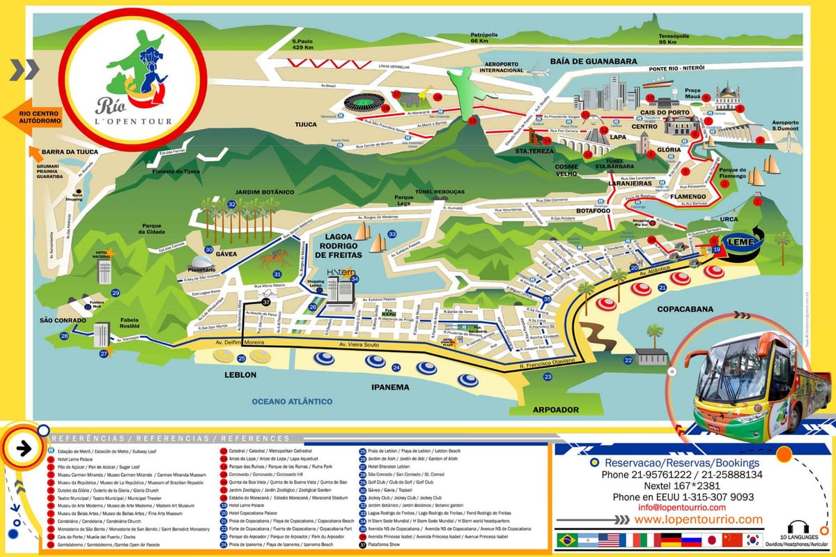 Rio de Janeiro turism hartă