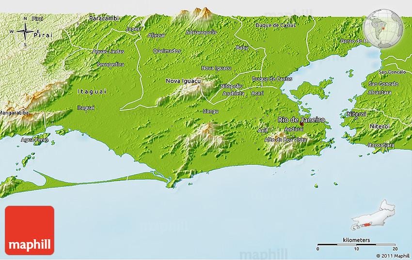 hartă geografică de la Rio
