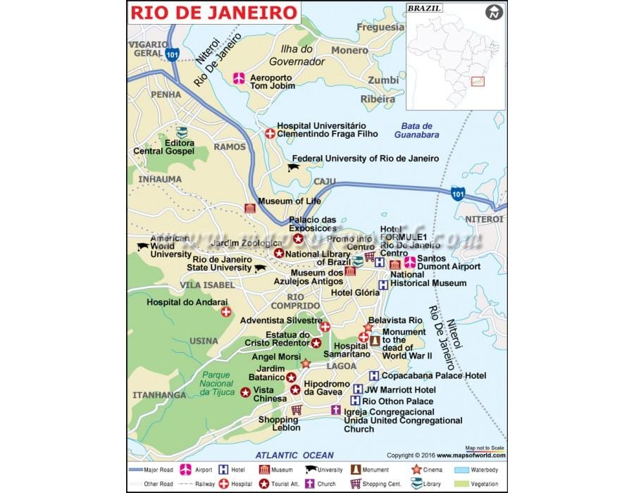 Rio de Janeiro magazin hartă