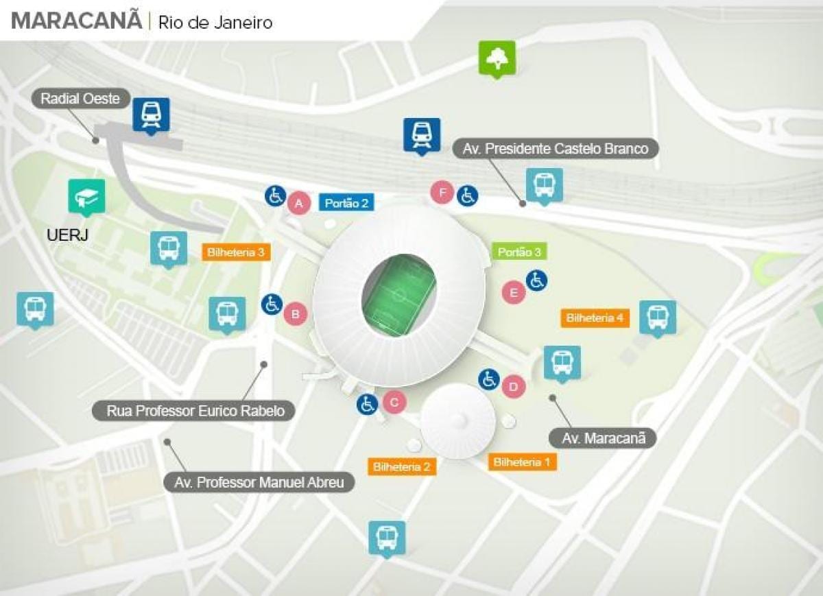 Rio de Janeiro stadion hartă