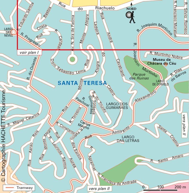 santa teresa din Rio de Janeiro hartă