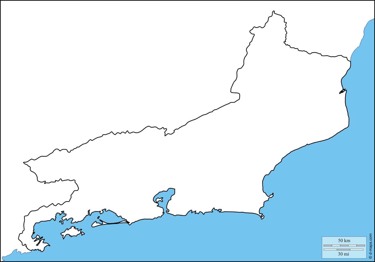 Rio de Janeiro conturul hărții