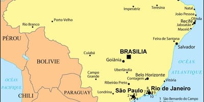 Harta brazilia arată Rio de Janeiro