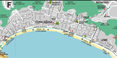 Copacabana Rio de Janeiro hartă
