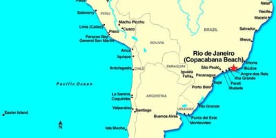 Rio de Janeiro harta america de sud