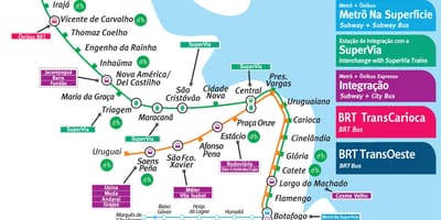 Rio de Janeiro metrou hartă