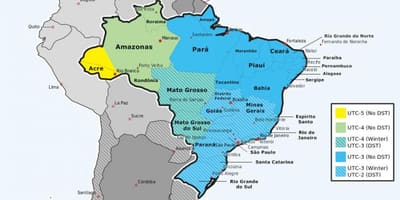 Rio fusul orar hartă