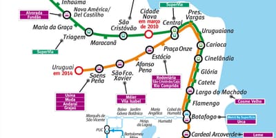 Harta metrou din Rio de Janeiro