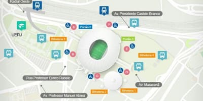 Rio de Janeiro stadion hartă