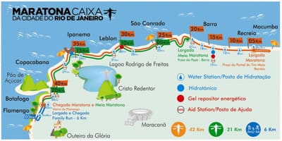 Harta Rio traseul de maraton